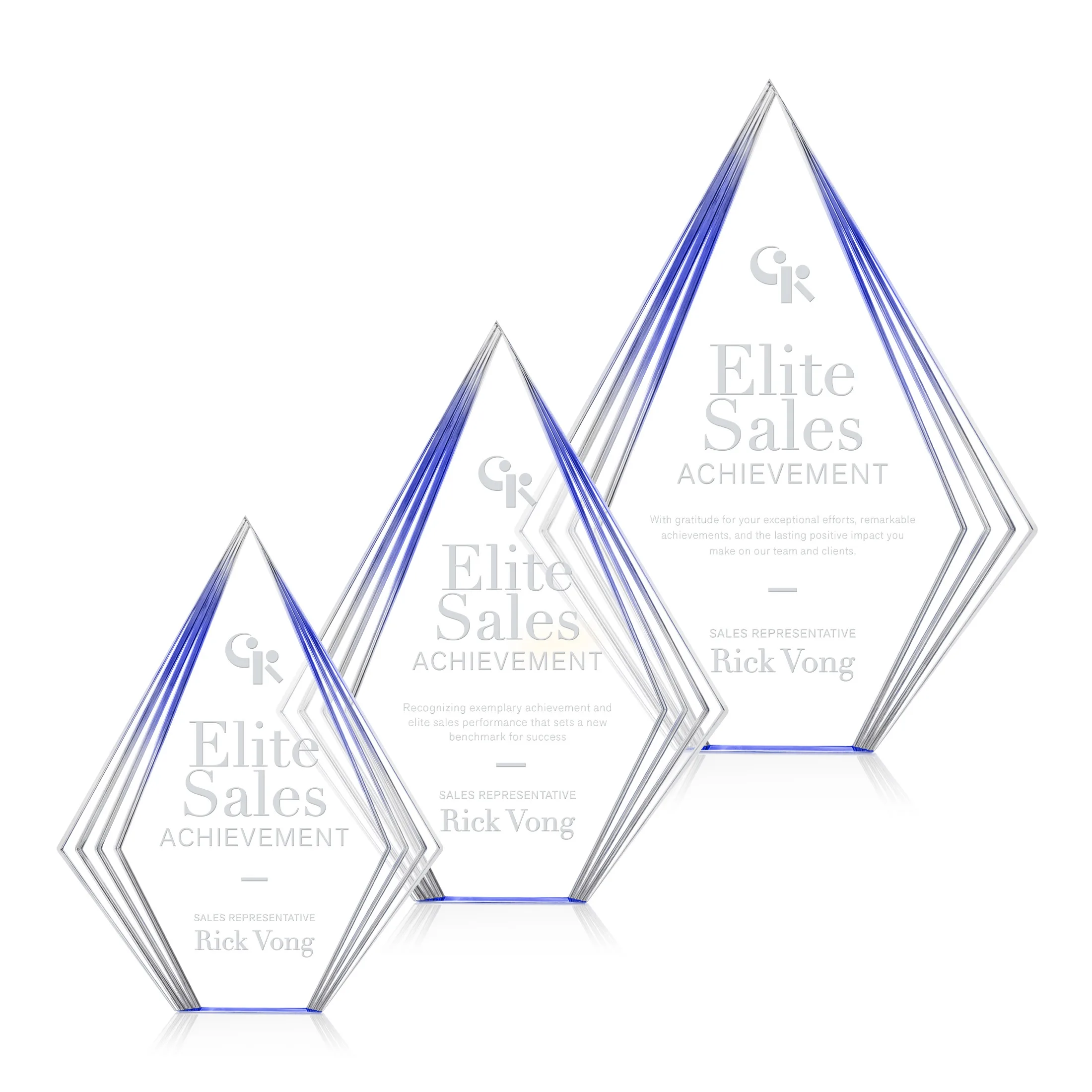 Laser Engraving, Blue