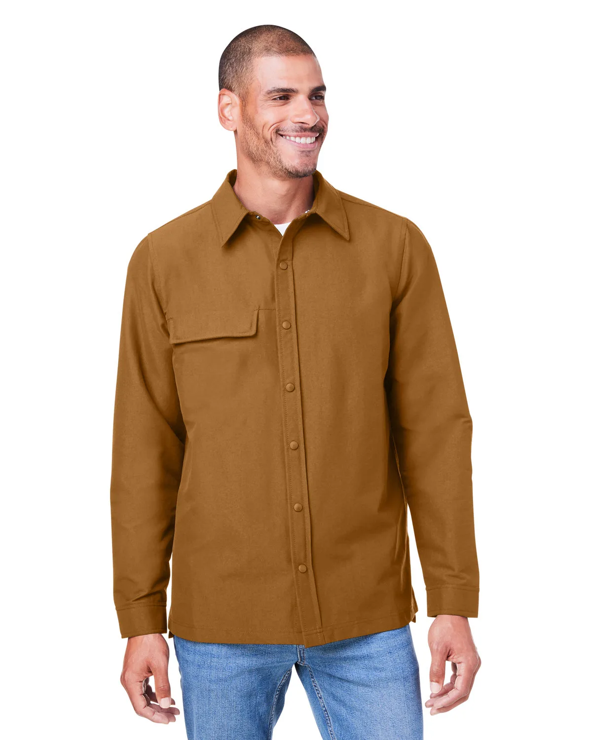 Harriton Unisex Flex Twill Overshirt Jacket view 4