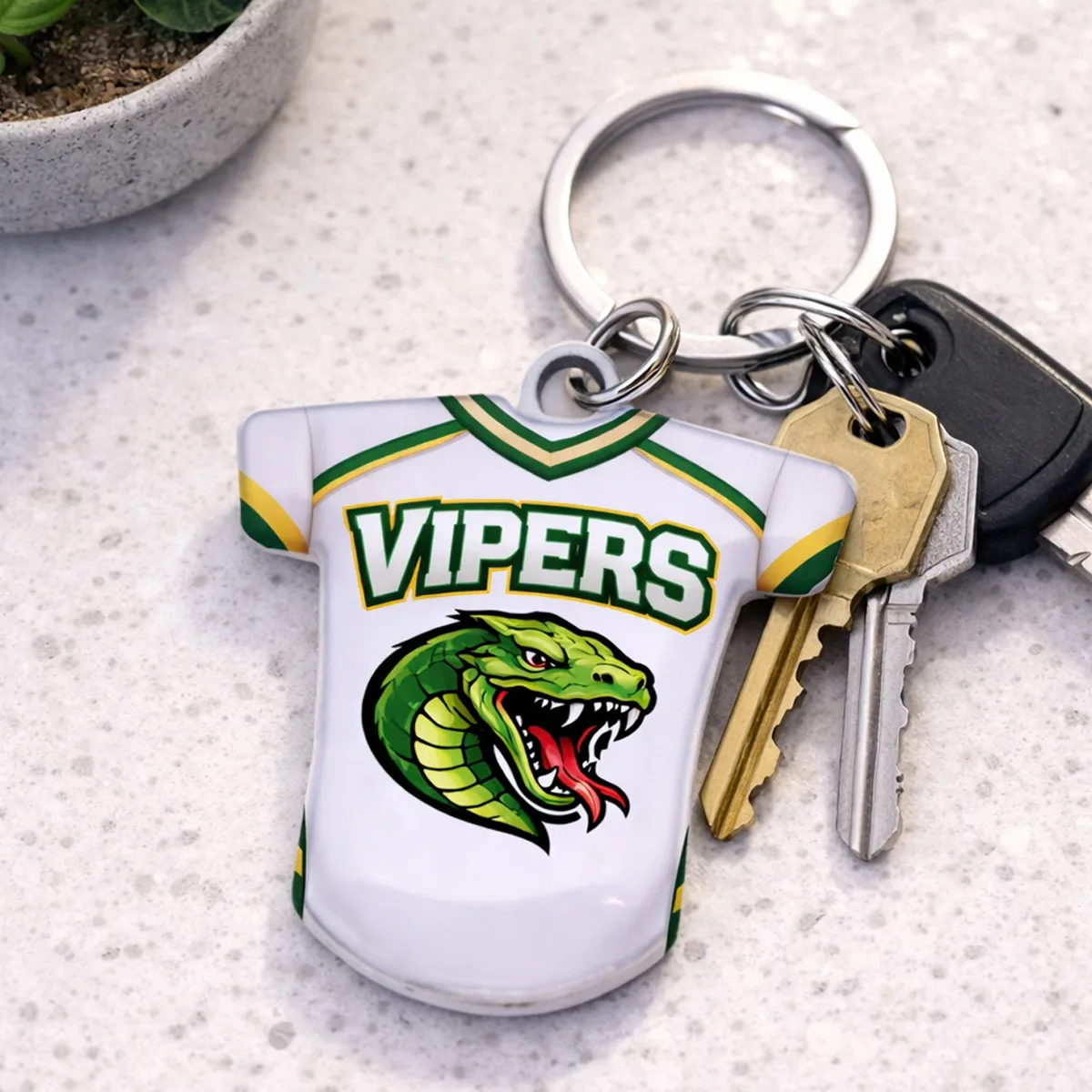 Sport Jersey Short Sleeve Metal Keychain view 3