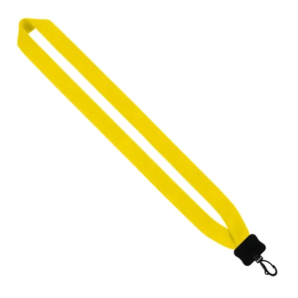 1" Cotton Lanyard with Plastic Clamshell & Swivel Snap Hook view 3