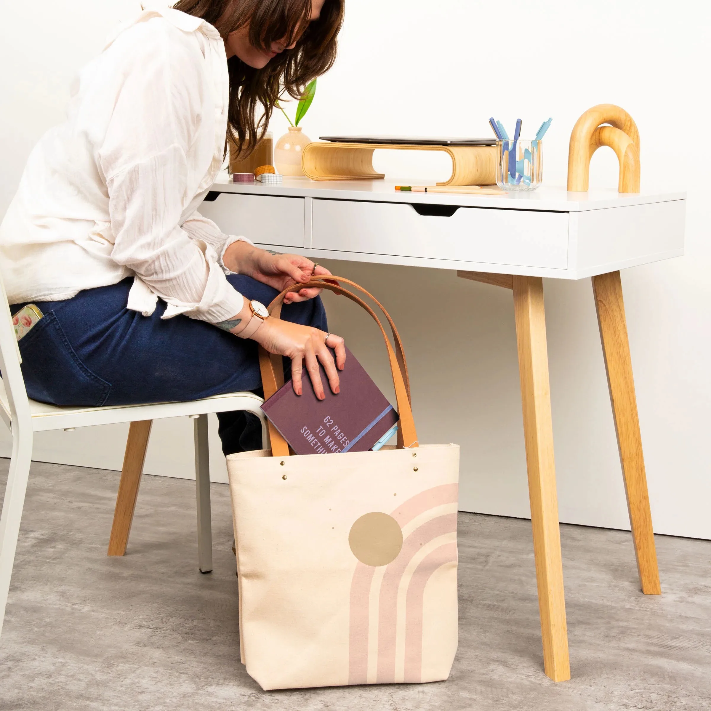 Square Notebook - Large -Tape - Solid Cover