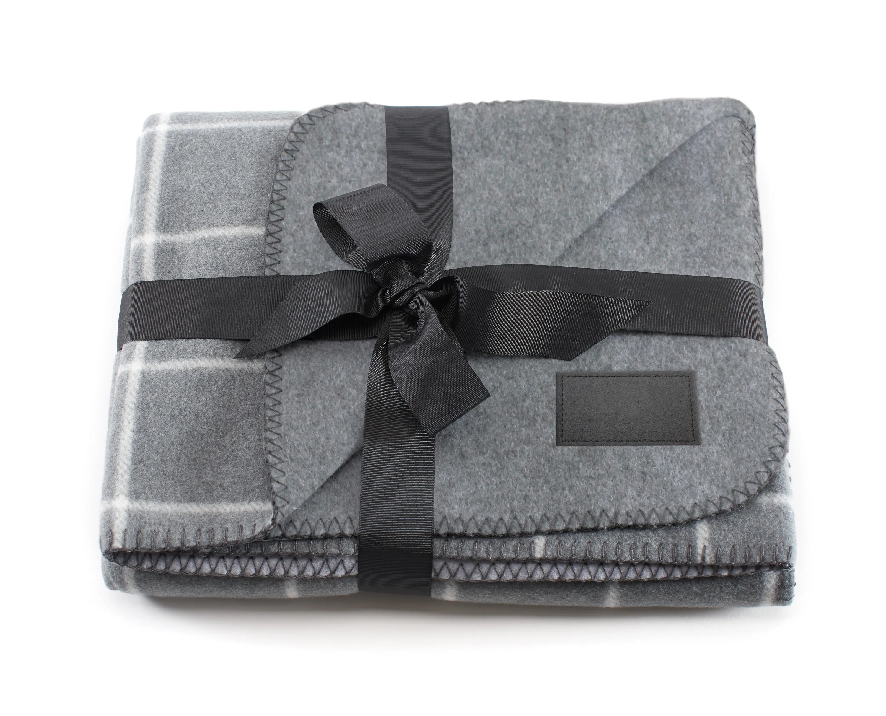 The Euro Throw - Gray Plaid (Direct Laser)