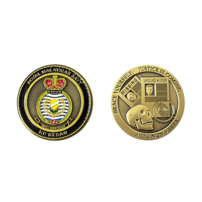 2" Challenge Coins - Zinc Core-Antique Brass Plating
