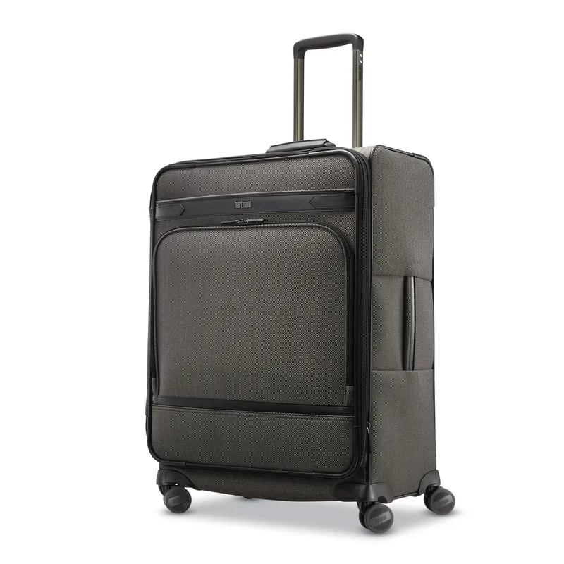 Hartmann Herringbone Deluxe Medium Journey Expandable Spinner Luggage - Black Herringbone