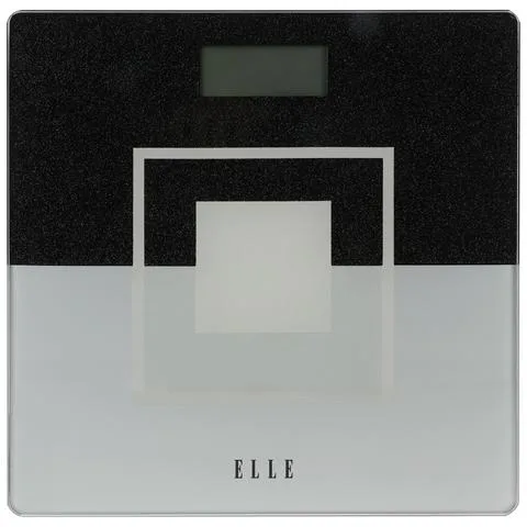 Elle Black & White Bathroom Digital Scale