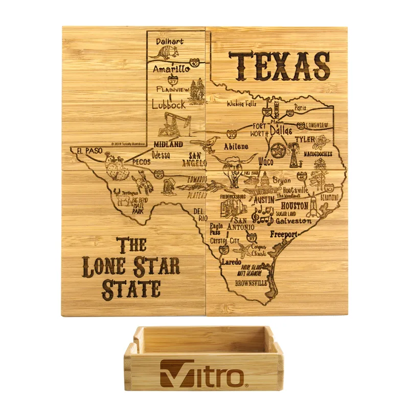 Texas Puzzle Coaster Set