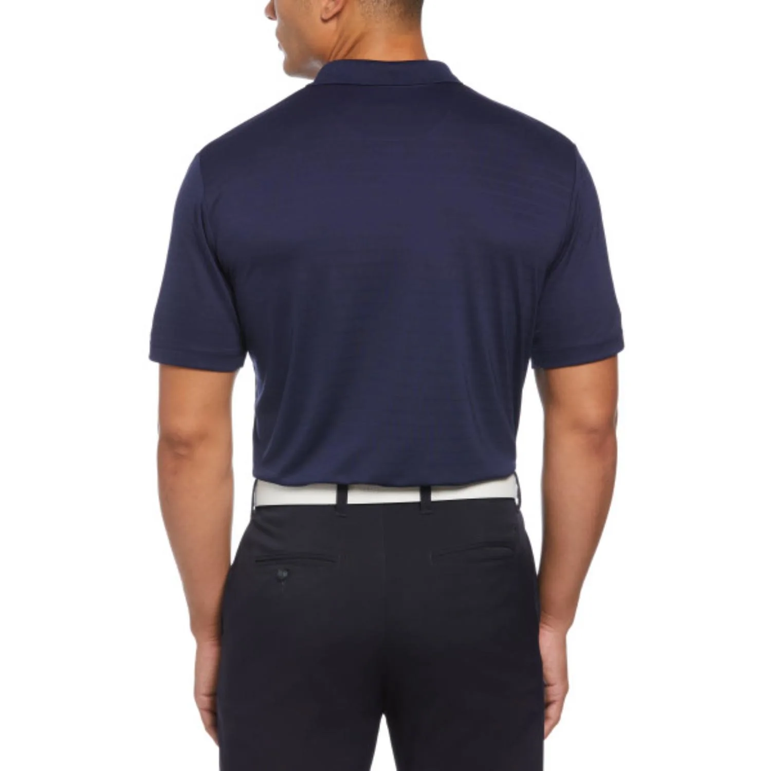 Callaway® Eco Horizontal Textured UPF 50+ Men's Golf Polo Shirt with Custom Logo view 3