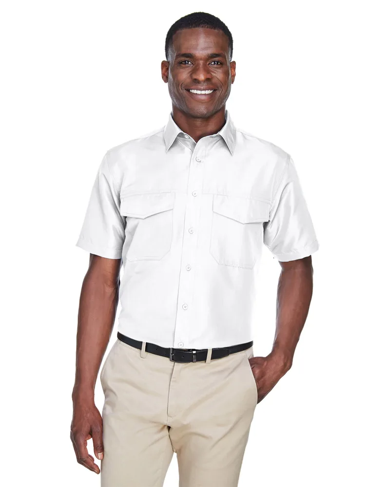 Harriton Men's Key West Short-Sleeve Performance Staff Shirt view 7