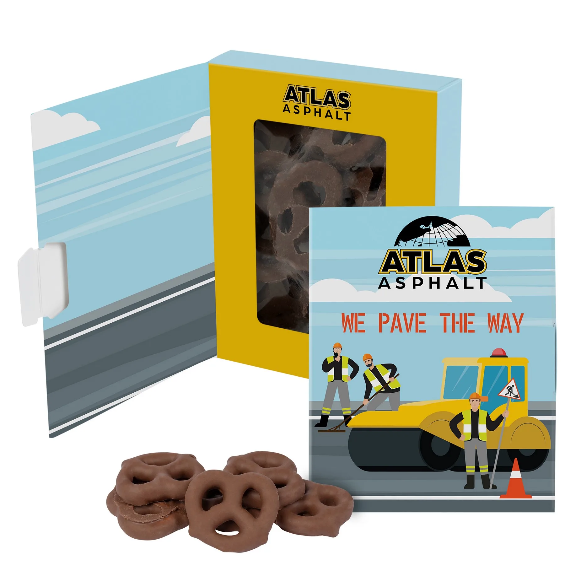 Book Window Box- Milk Chocolate Mini Pretzels