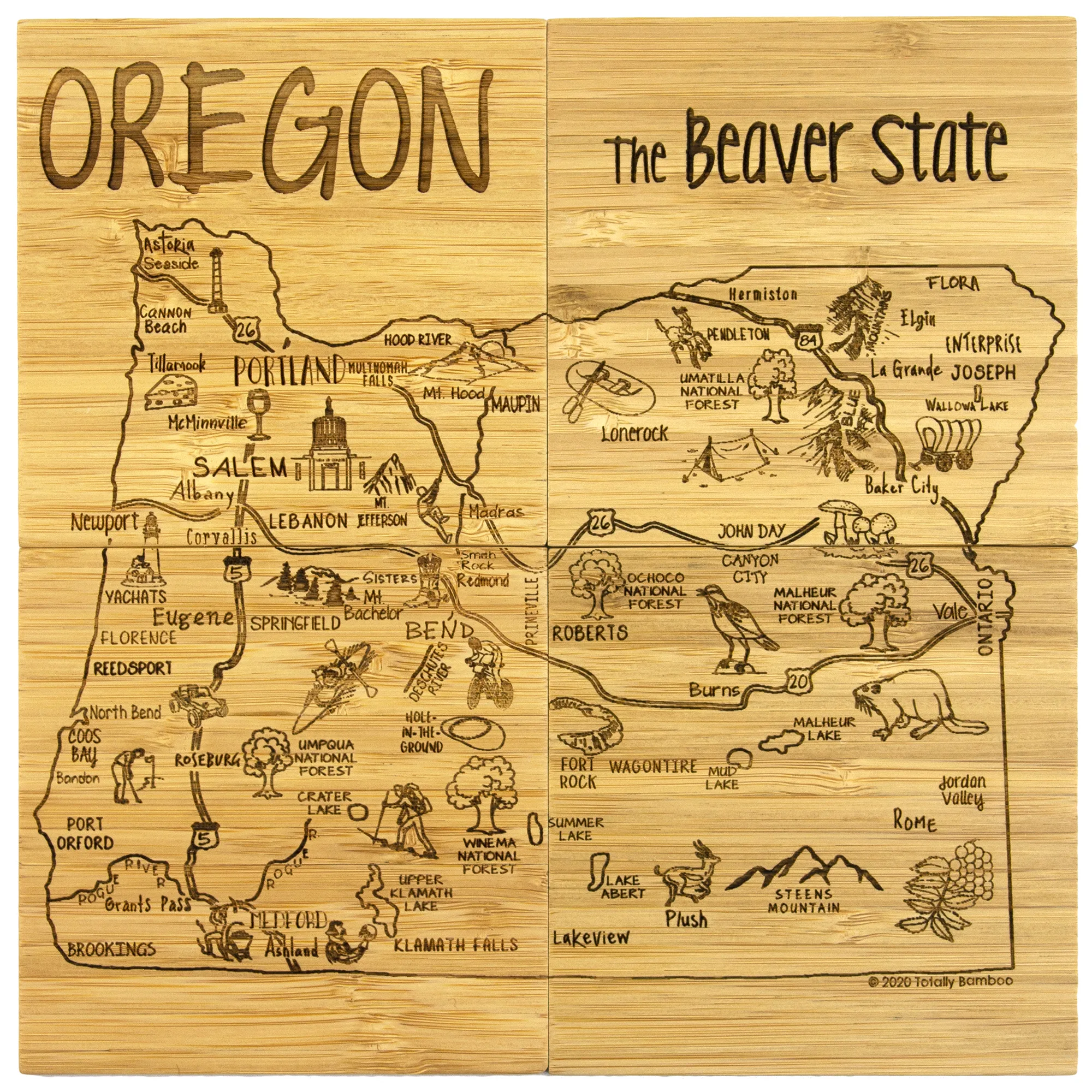 Oregon Puzzle Coaster Set view 3