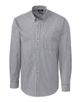 Cutter & Buck Easy Care Stretch Gingham Mens Big and Tall Long Sleeve Dress Shirt view 2