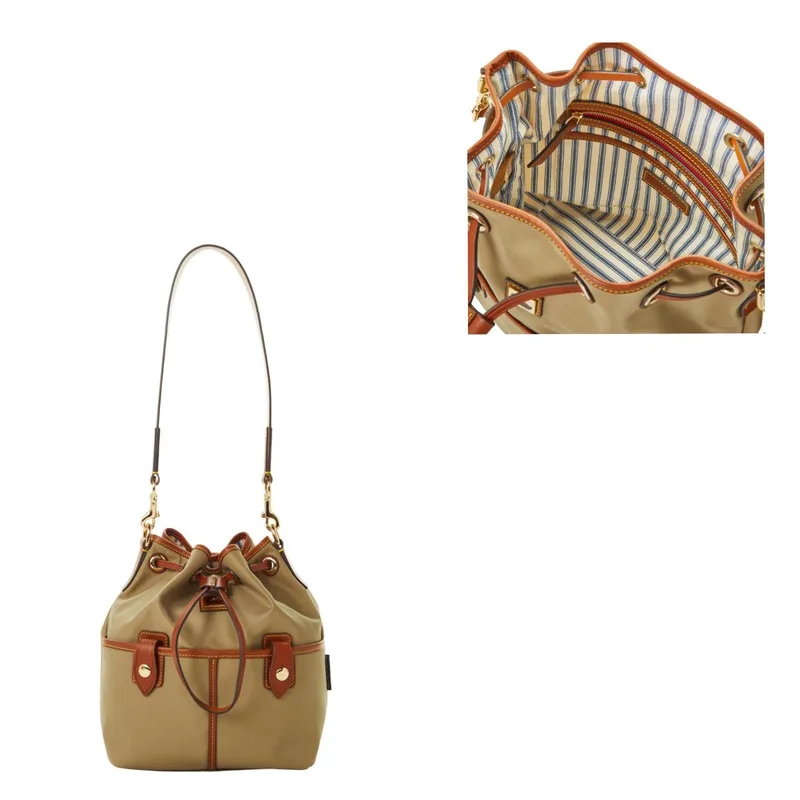 Dooney & Bourke Taupe Wayfarer Drawstring