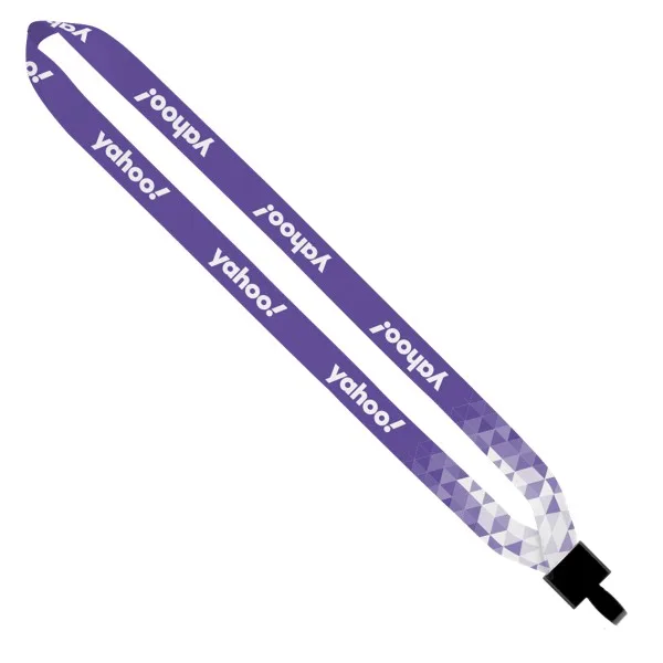 3/4" Dye-Sublimation Lanyard with Non-Swivel Plastic Hook view 4