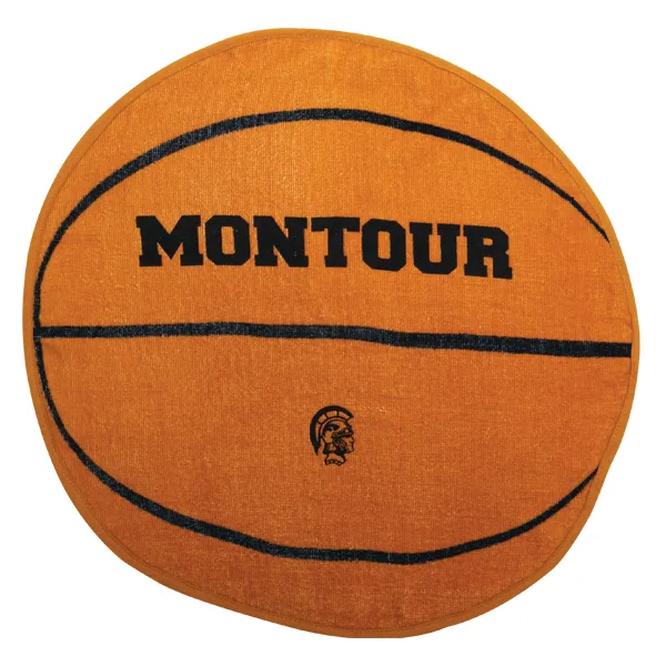 Fiber Reactive Basketball Shaped Sport Towel (Screen Print)