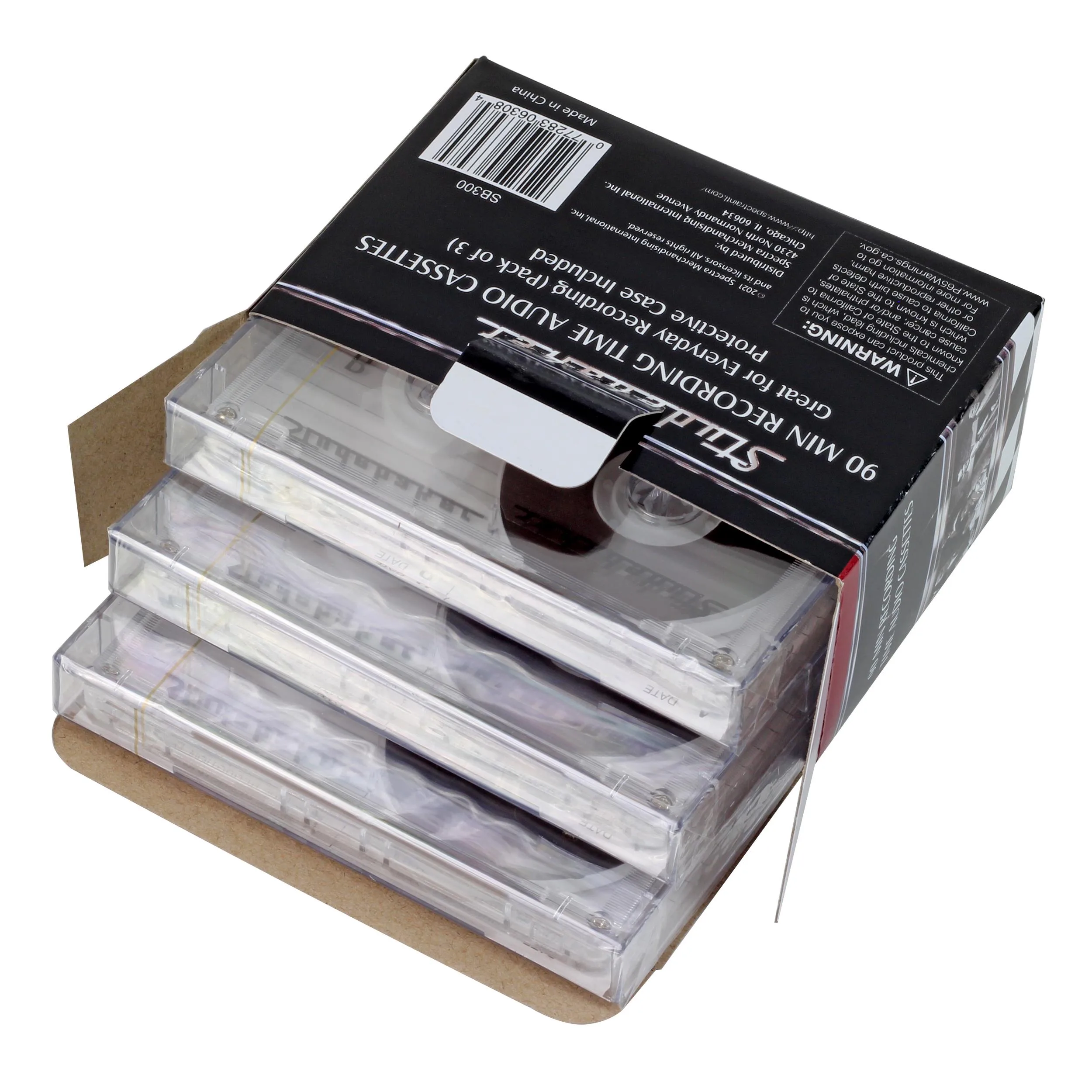 Studebaker Blank Audio Cassettes (3 Pack) 90 Minute Recording Time