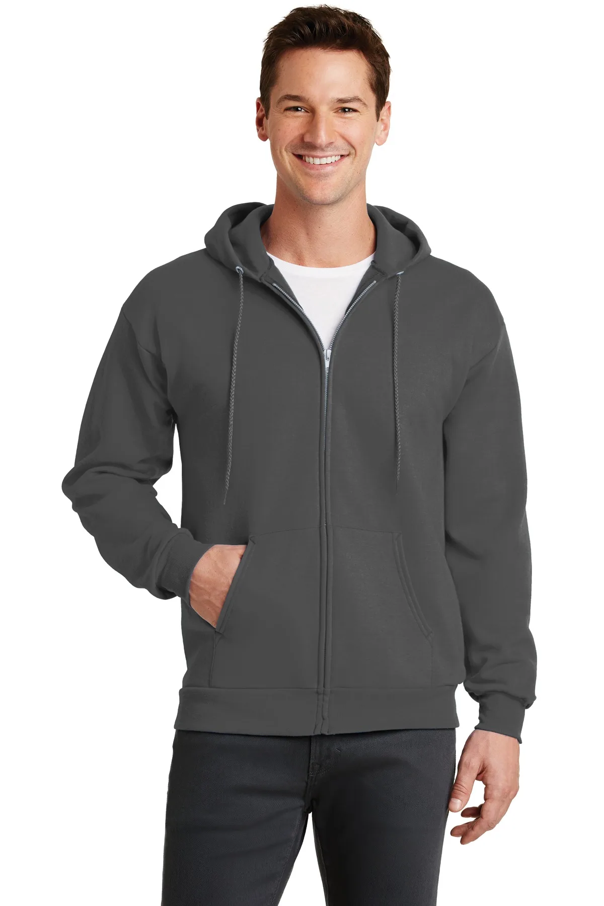 Port & Co™ Core Fleece Full-Zip Hooded Sweatshirt. view 5
