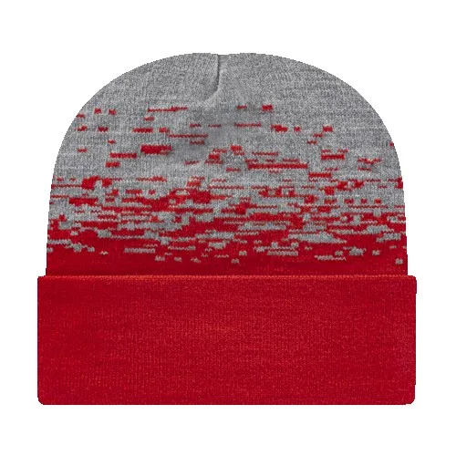 Static Pattern Knit Cap With Cuff view 4