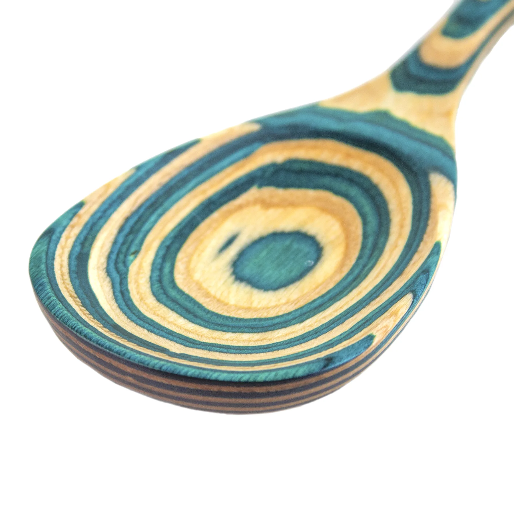 Teal Blue/Natural Wood Beige