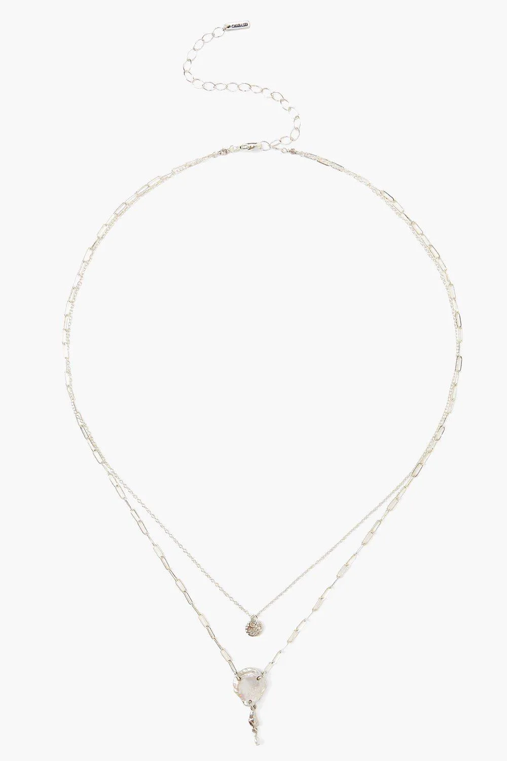 Chan Luu Double Strand Ss And Pearl Necklace