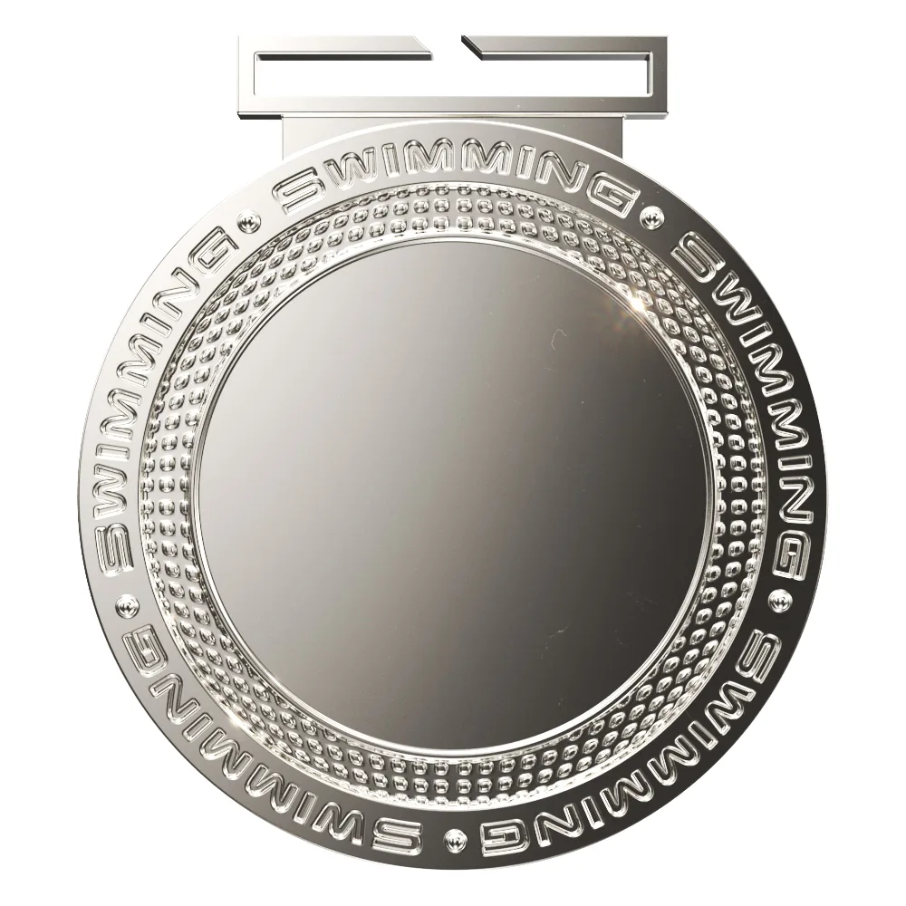 Dual Plated Swimming Medallions 3" view 2