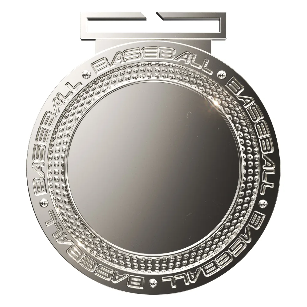 Dual Plated Baseball Medallions 3" view 2