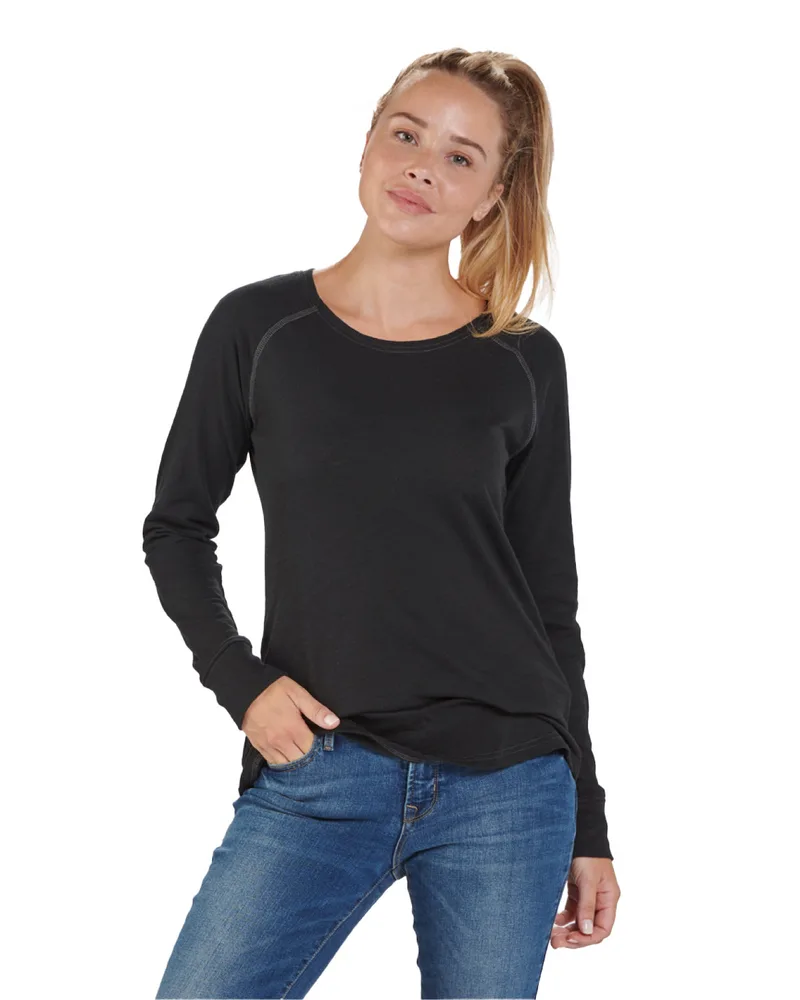 BOXERCRAFT Ladies' Payton Preppy Patch Long-Sleeve T-Shirt