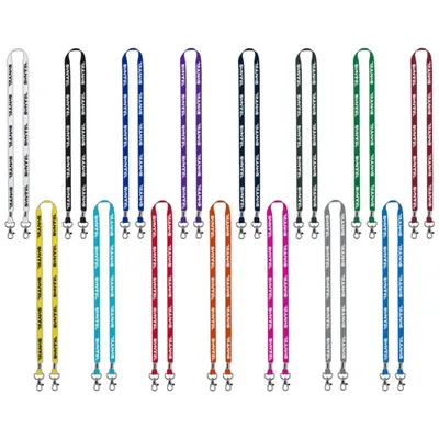IMPORT Rush 1/2" Polyester 2-Ended Lanyard with Dual Silver Metal Crimp & Split-Ring