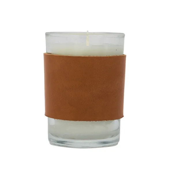 Harper 8 oz. Leather Wrapped Candle view 3