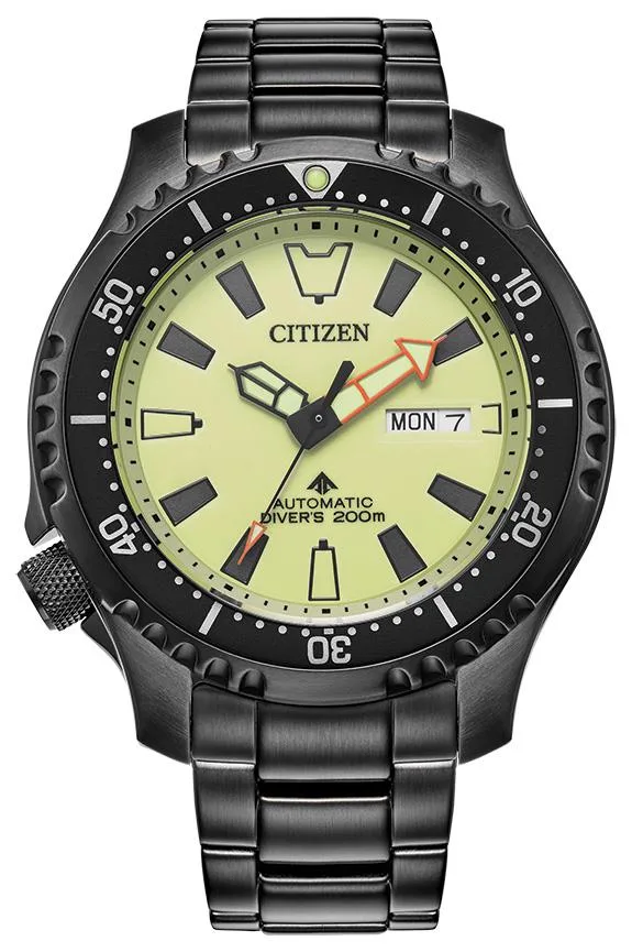 Citizen Watch Men's Promaster Dive Automatic Watch Stainless Steel Bracelet Yellow Dial