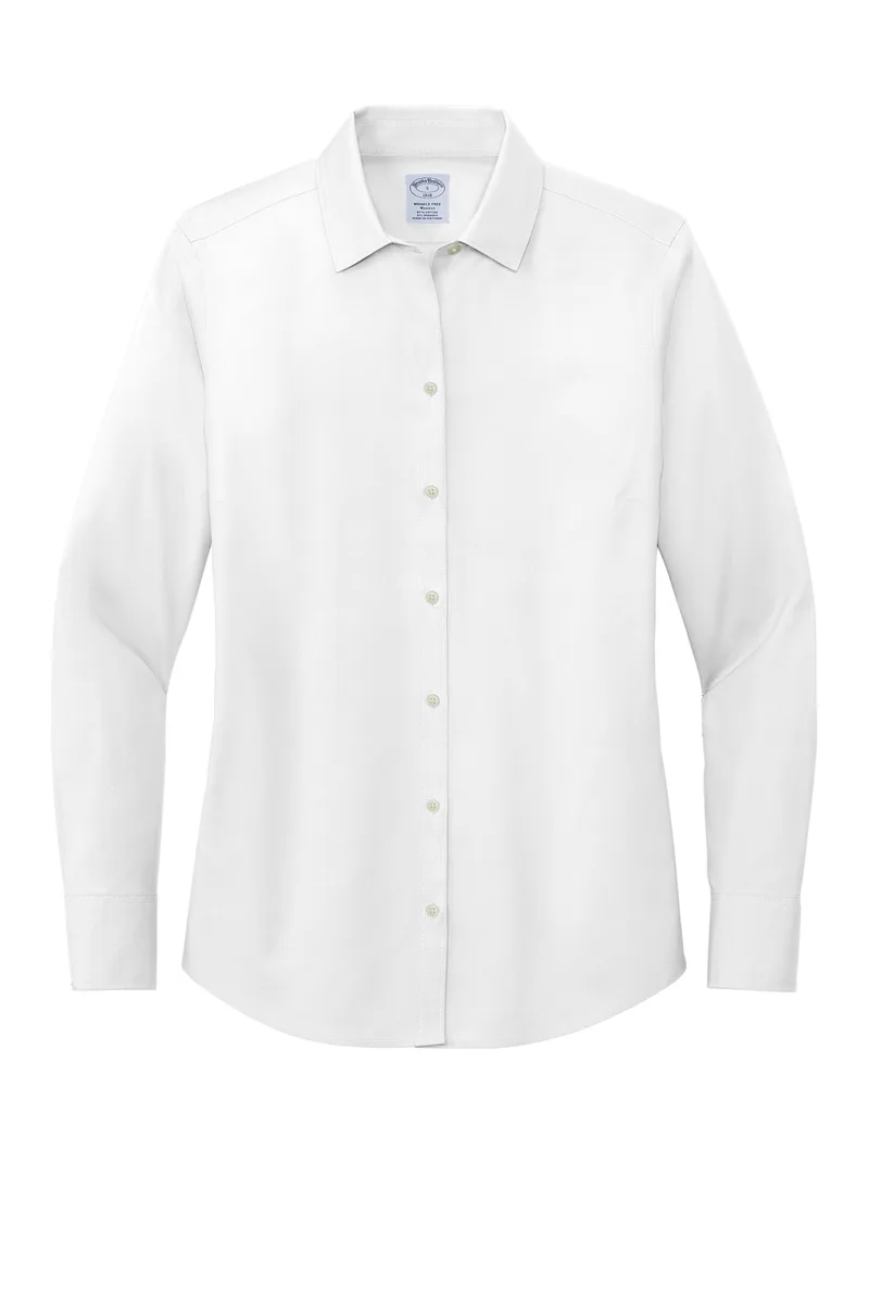 Brooks Brothers® Women's Wrinkle-Free Stretch Pinpoint Shirt view 3