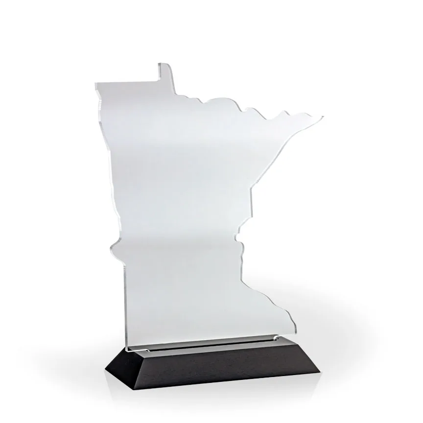 Minnesota Award with Black Wood Base - UV Print view 2