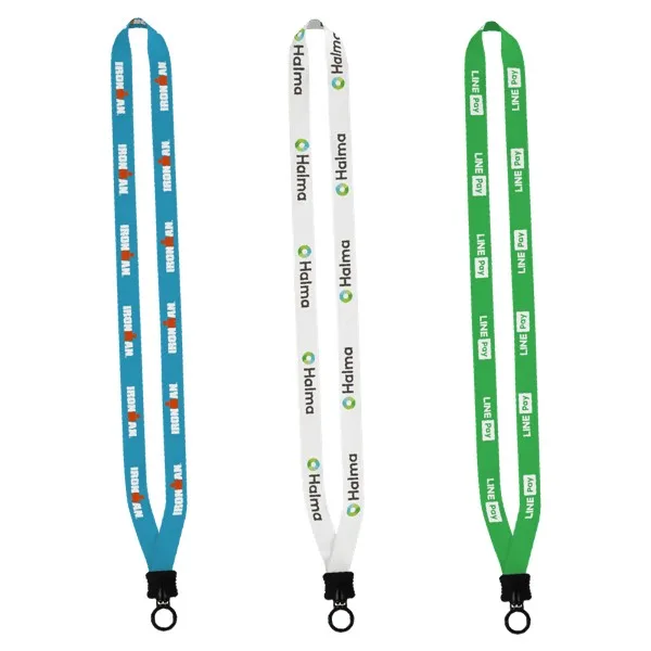 1/2" Dye-Sublimated Lanyard with Plastic Clamshell and Plastic O-Ring view 4