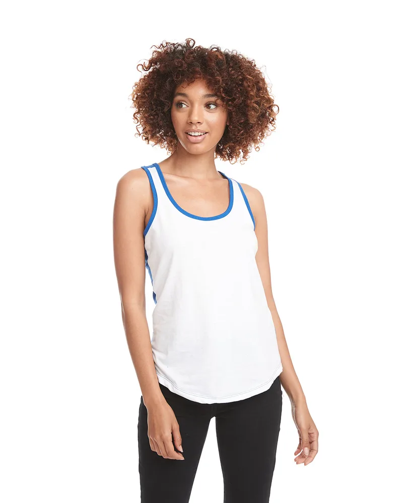NEXT LEVEL APPAREL Ladies' Ideal Colorblock Racerback Tank view 6