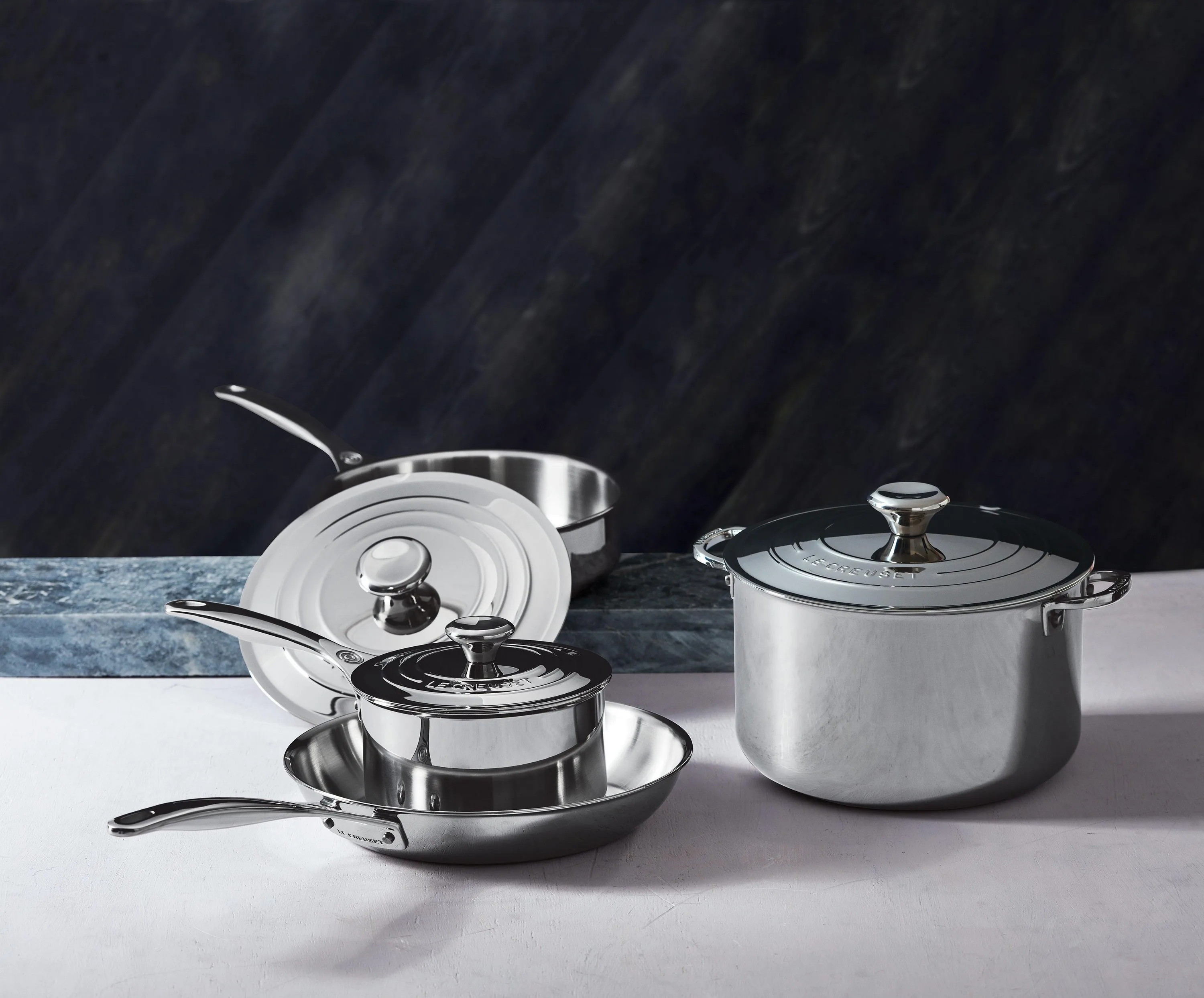 Le Creuset 7Pc Signature Stainless Steel Cookware Set