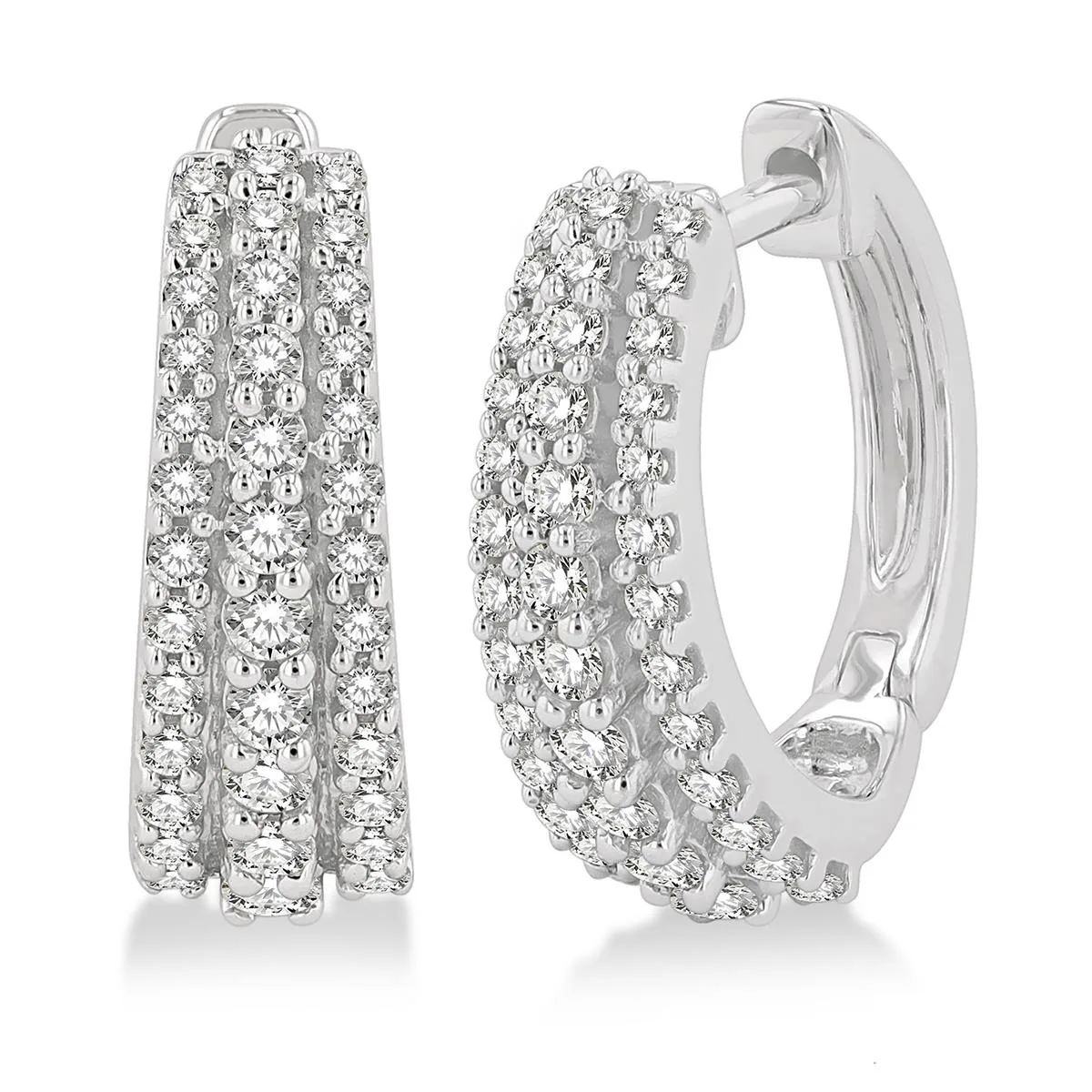 Jilco Inc Diamond Huggie Earrings - White Gold