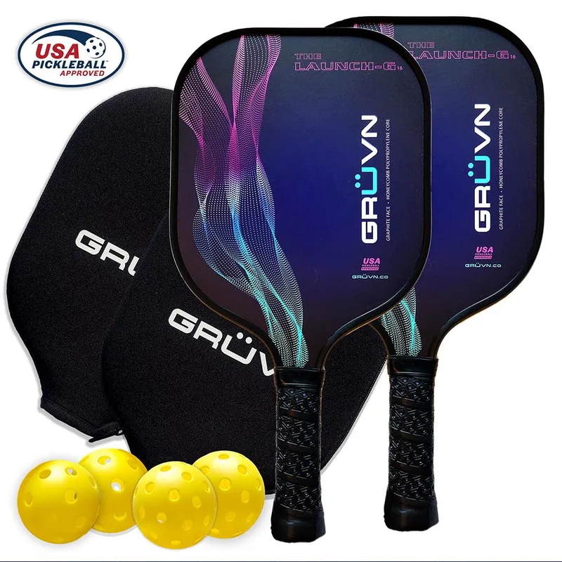 GRUVN Pickleball Starter Set - 2 Launch-G16 & Size 15.7''