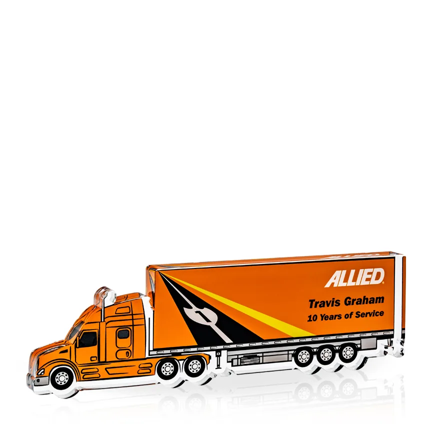 Acrylic Semi-Truck Award - UV Printed