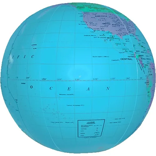 12" Globe Beach Ball - Blue view 2