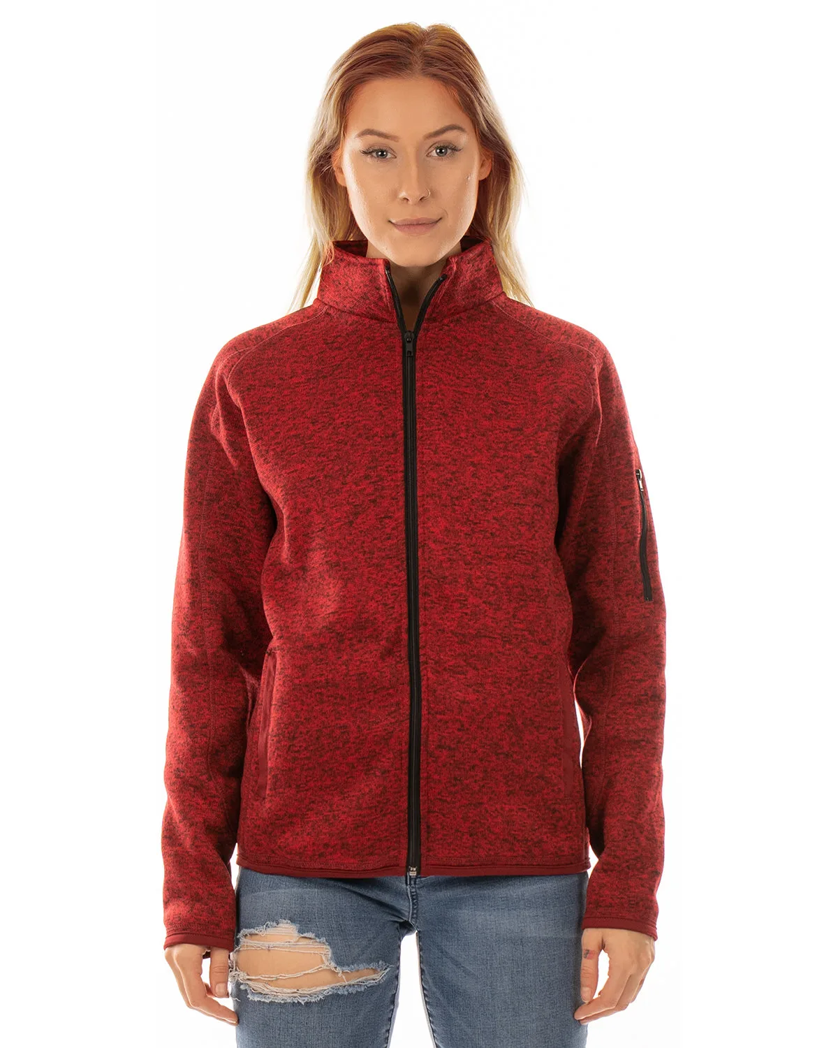 Burnside Ladies' Sweater Knit Jacket view 6