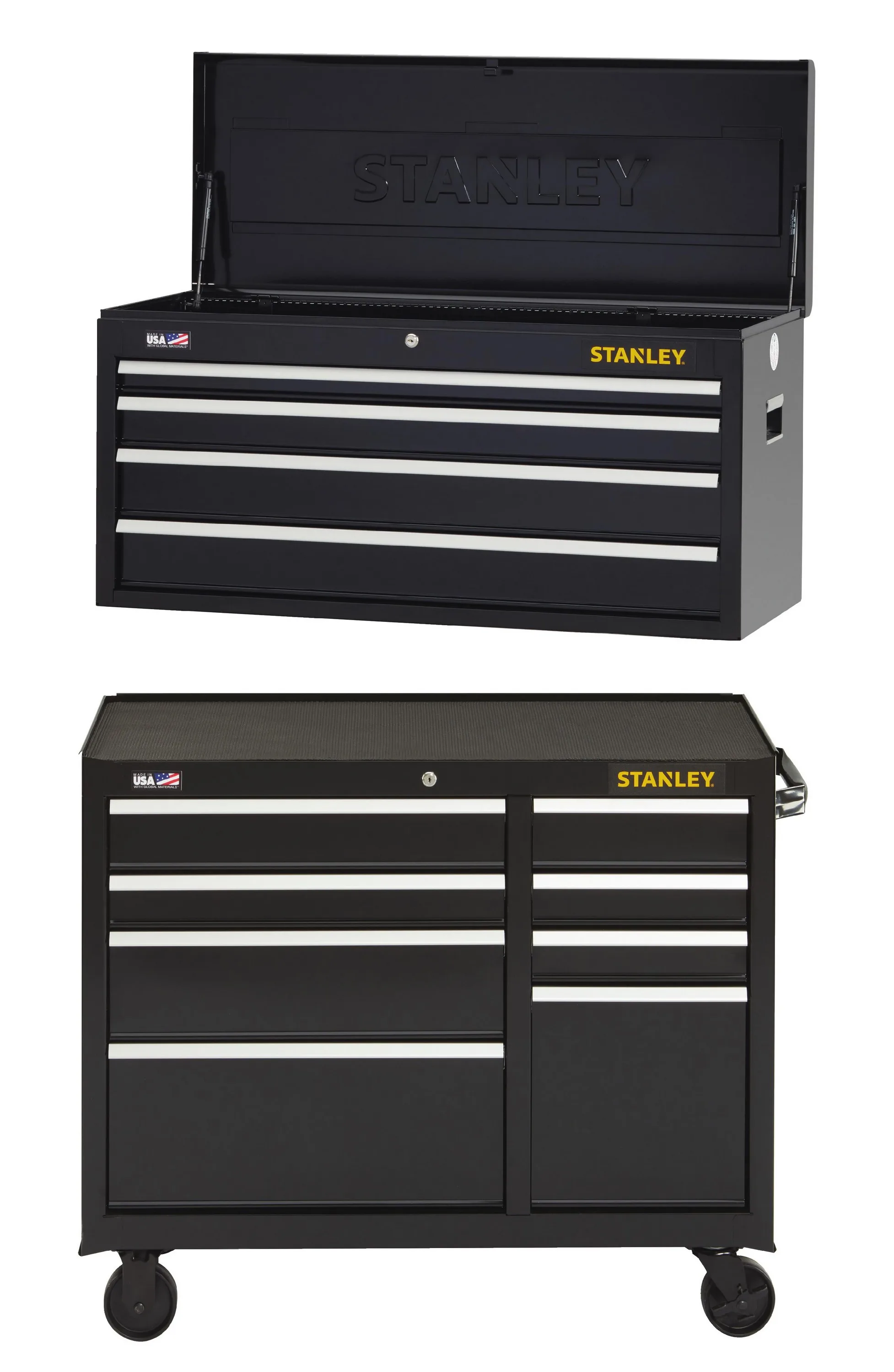Stanley 300 Series 41" 8-Drawer Roller Cabinet W/ 4-Drawer Top Chest