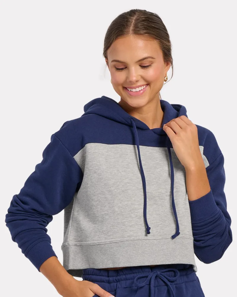 BOXERCRAFT Women's Cropped Fleece Hooded Sweatshirt view 2