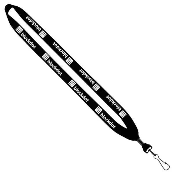 3/4" Cotton Lanyard with Metal Crimp & Swivel Snap Hook view 2