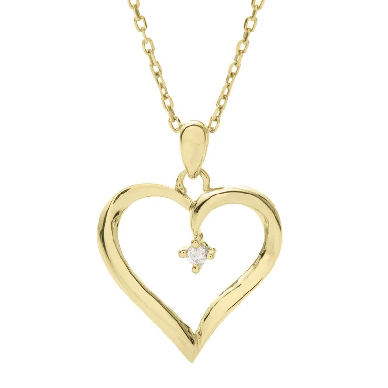 Jilco Inc Diamond Heart Necklace - 0.04 Ct