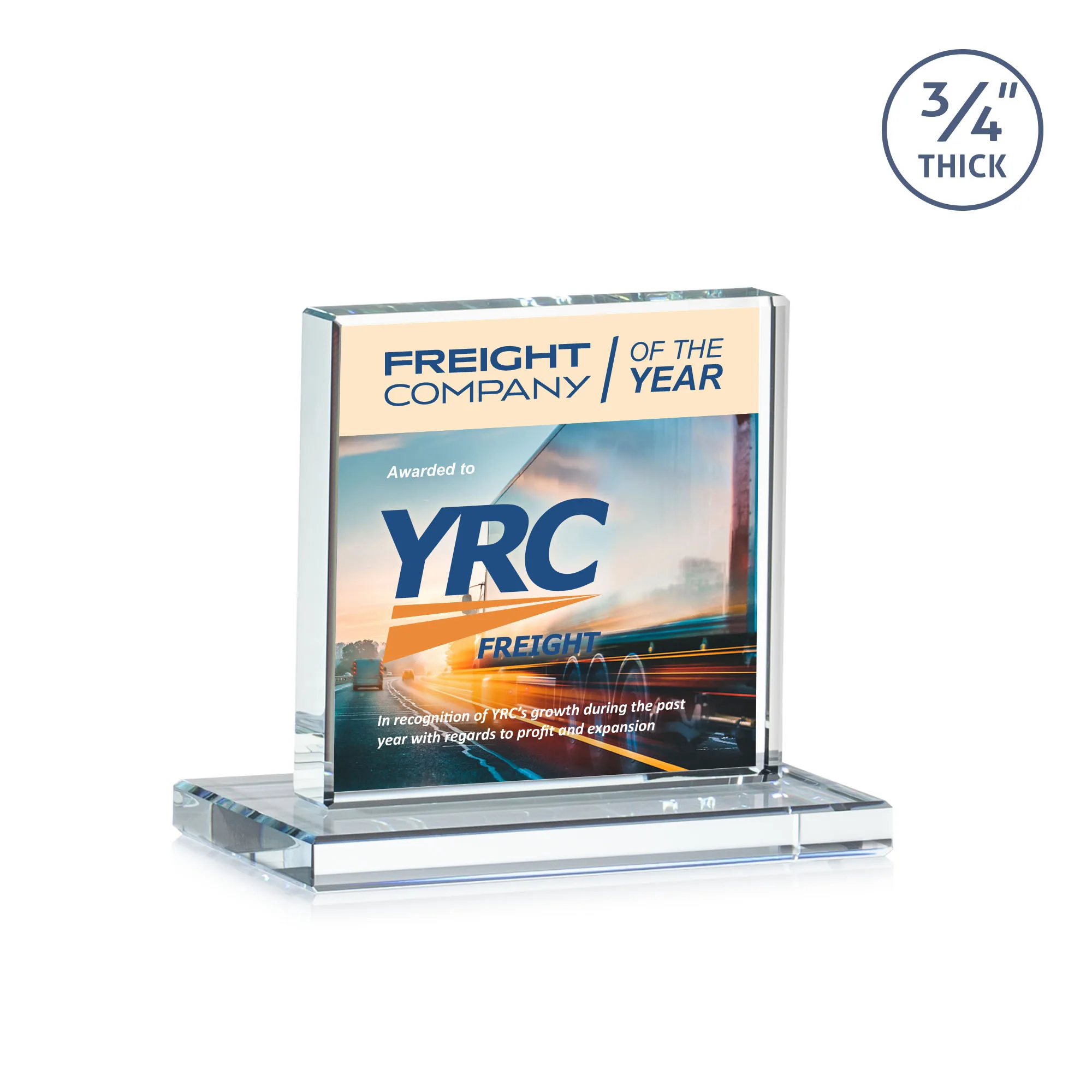 VividPrint™, Standard base, Clear, 5" x 4.375" x 3"