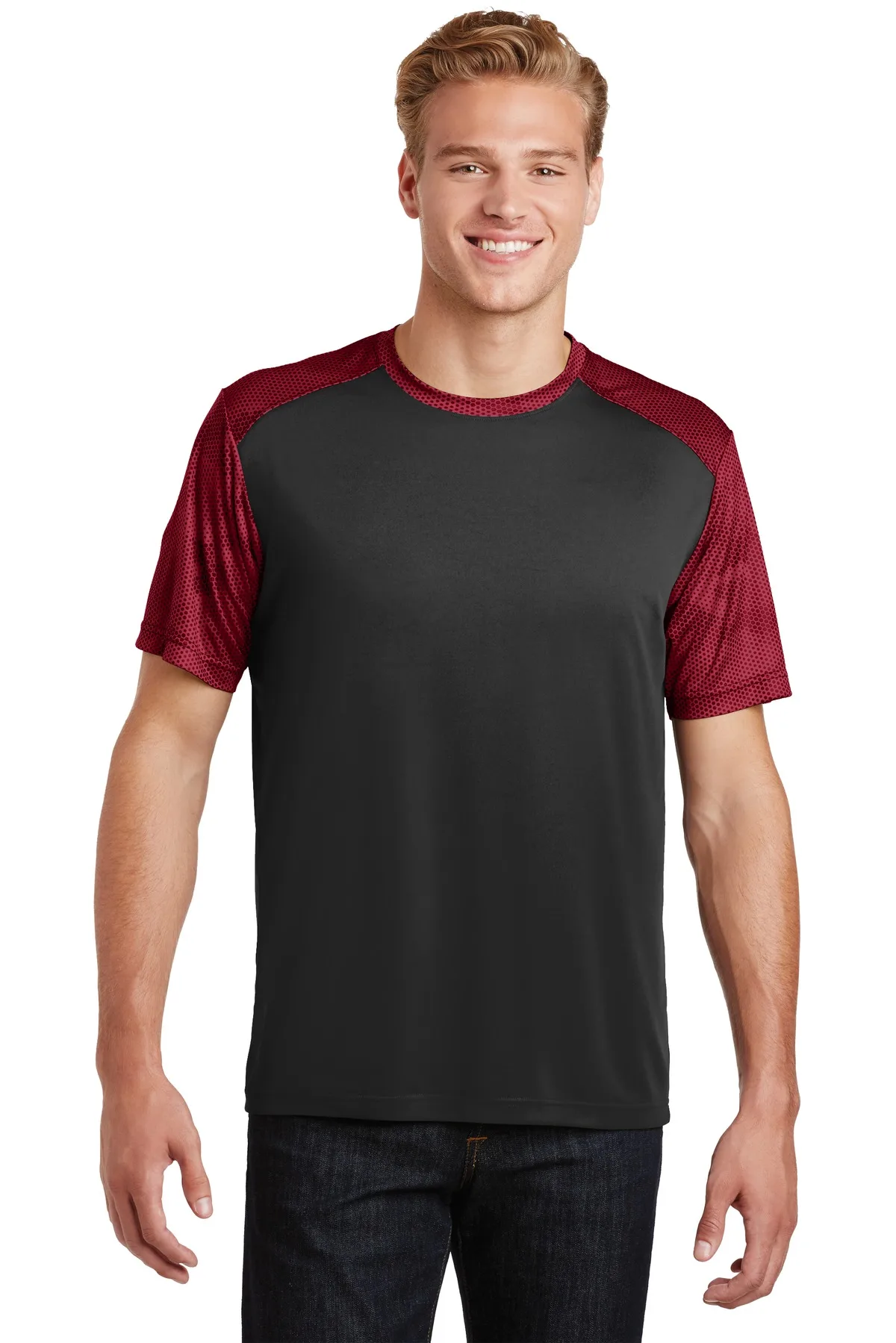 Sport-Tek® CamoHex Colorblock Tee.