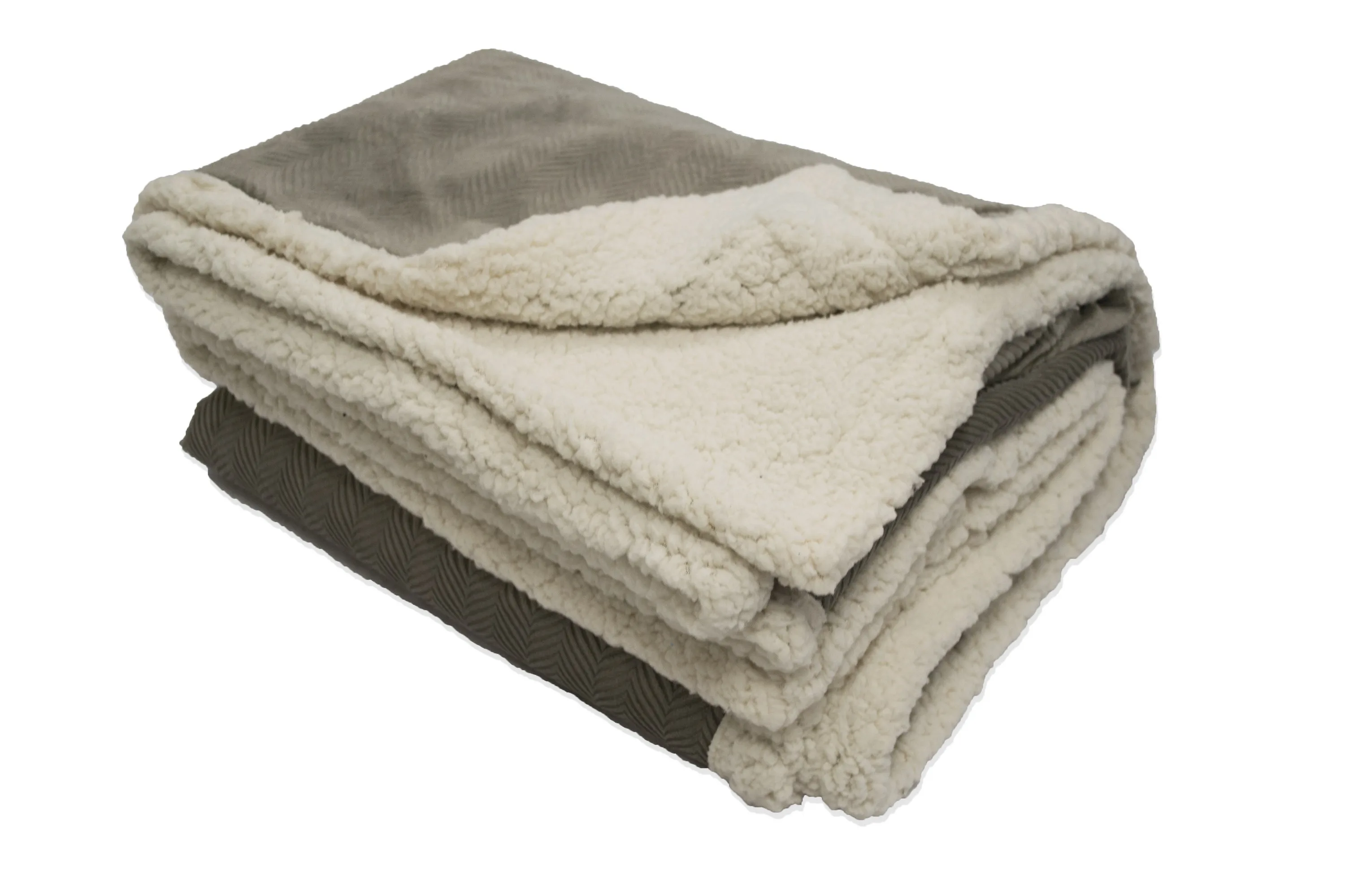 Herringbone Lambswool Throw (Embroidery) view 3