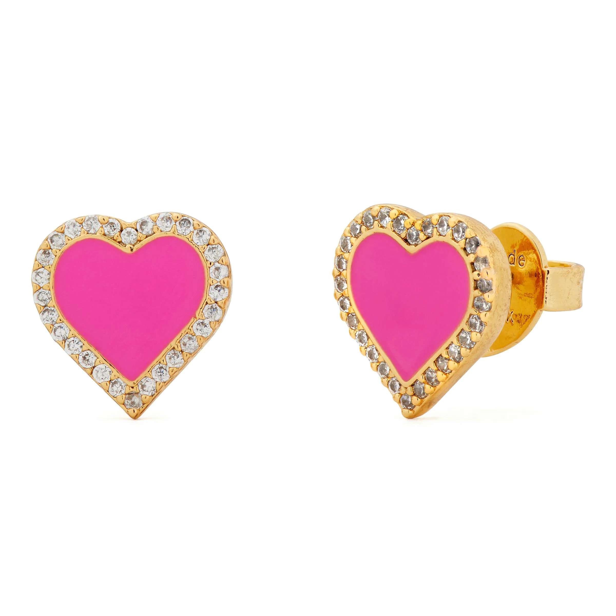 kate spade new york Take Heart Studs - Pink/Gold