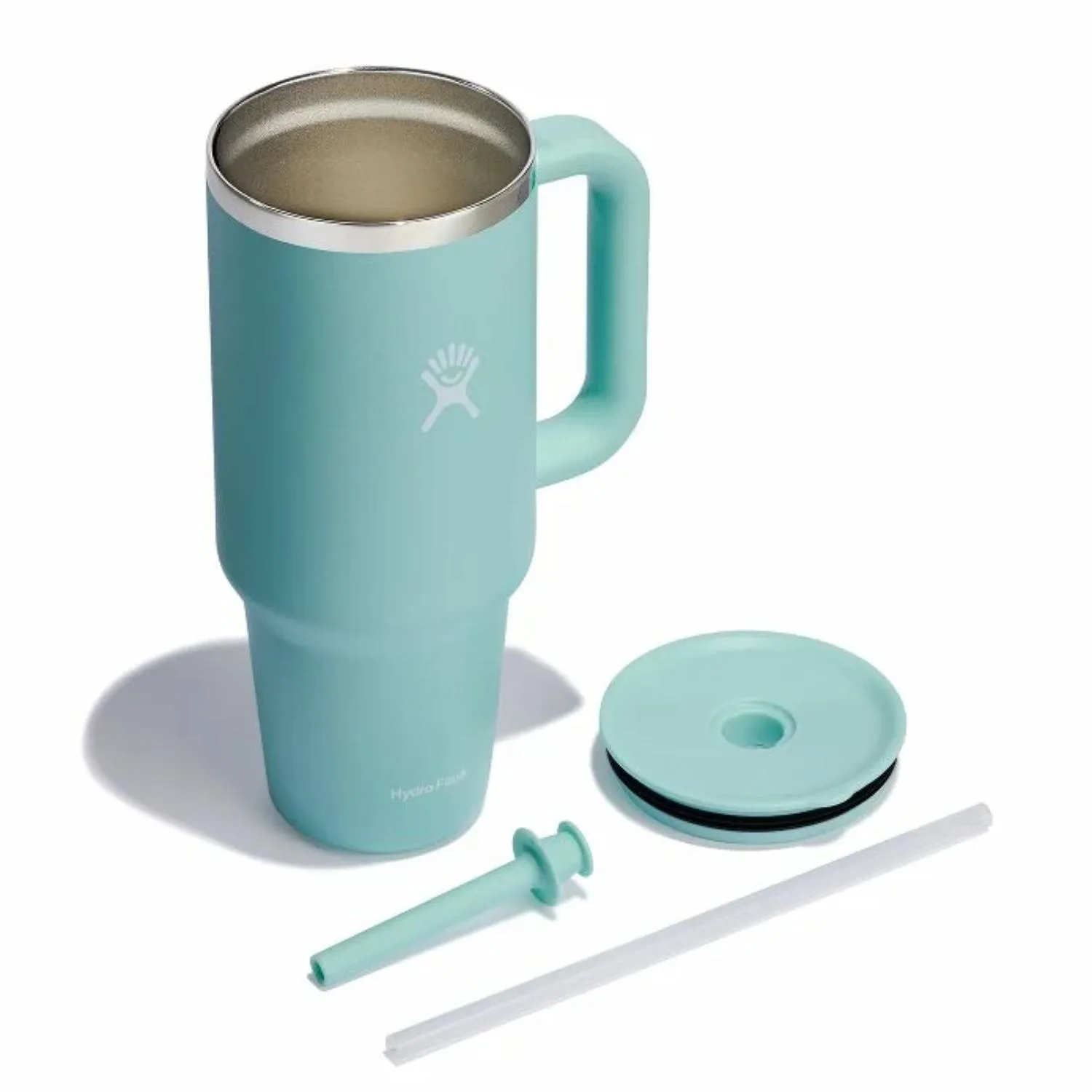 40 oz Hydro Flask® Stainless Steel Insulated Travel Tumbler w/ Handle & Straw view 3