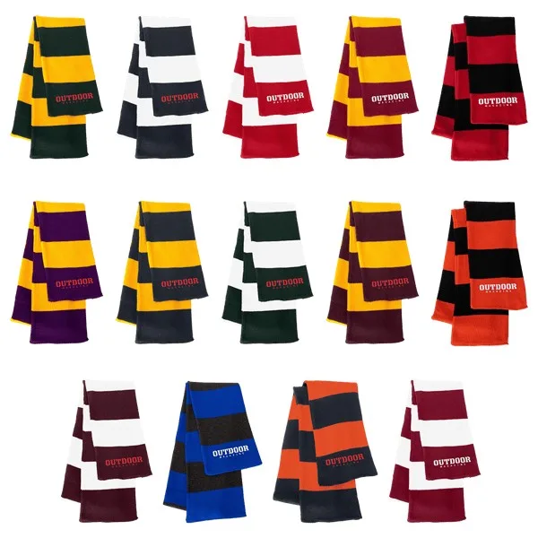 Sportsman SP02 Rugby Striped Knit Scarf view 2