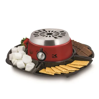 Red 2-In-1 S'mores Maker And Chocolate Melter